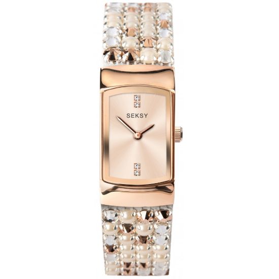 Снимка на Дамски часовник Seksy Iridescent Pink Slim Swarovski Crystals - S-2952.37