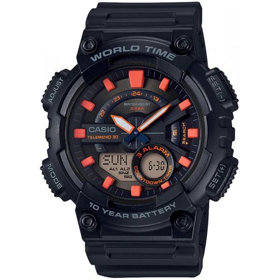 Снимка на Мъжки дигитален часовник Casio - Casio Collection - AEQ-110W-1A2VDF