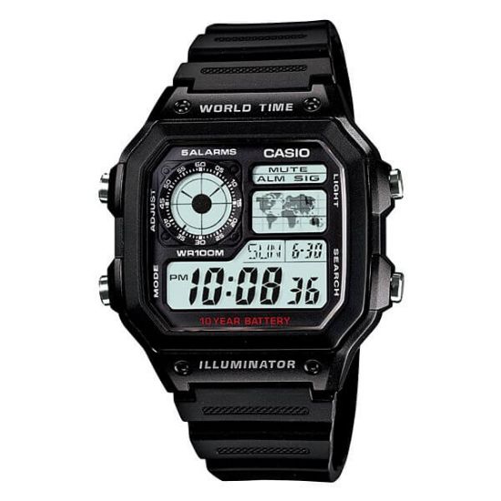 Снимка на Мъжки дигитален часовник Casio -  AE-1200WH-1AVDF