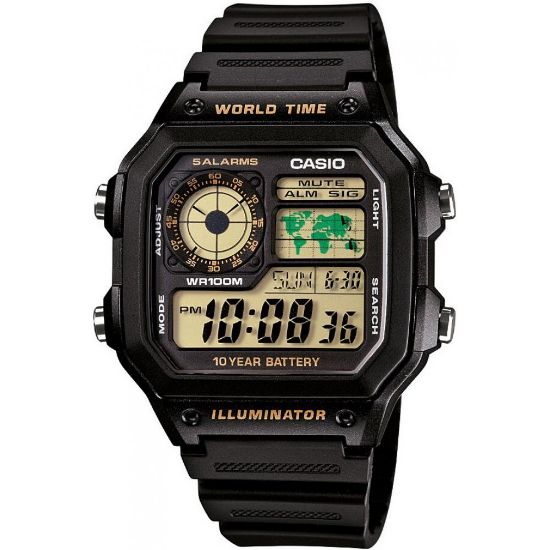 Снимка на Мъжки дигитален часовник Casio - Casio Collection - AE-1200WH-1BVDF