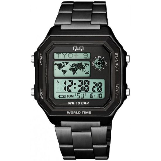 Снимка на Мъжки дигитален часовник Q&Q World Time - M196J008Y