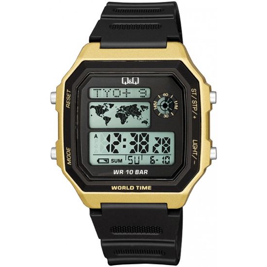 Снимка на Мъжки дигитален часовник Q&Q World Time - M196J004Y