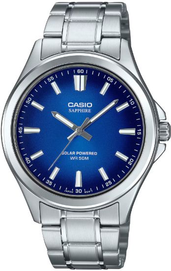 Снимка на Мъжки аналогов часовник Casio Sapphire Solar - MTS-RS100D-2AVDF