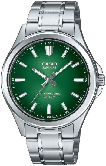 Снимка на Мъжки аналогов часовник Casio Sapphire Solar - MTS-RS100D-3AVDF